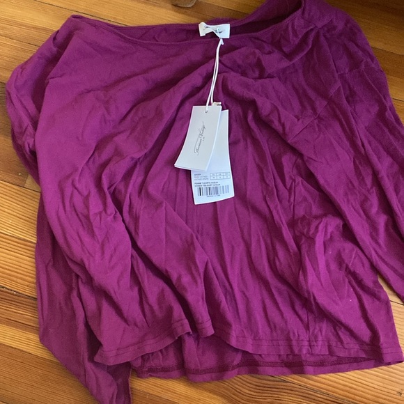 American Vintage Women's long sleeve tee- vintage grape NWT - Picture 2 of 3